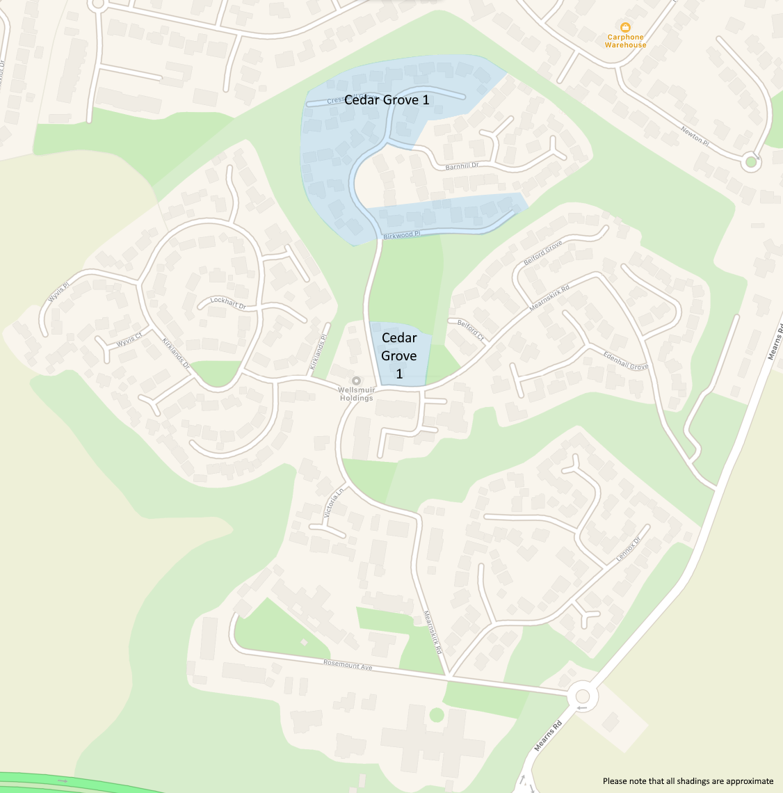 Mearnskirk Owners Association Zones